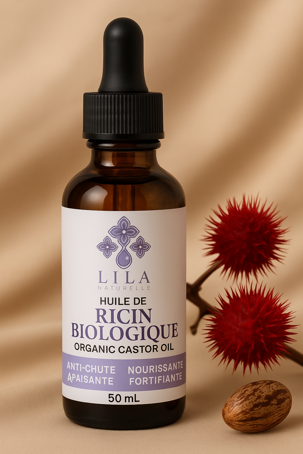 Huile de Ricin Biologique – 50 mL